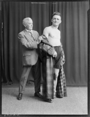 Boxer, Mr Fairhall, with trainer, Mr McParland