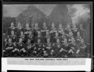 New Zealand representative rugby union team, [tour of England?] 1905-1906