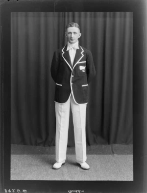 Mr J E Mills, member of the 1931 New Zealand cricket team to tour the United Kingdom