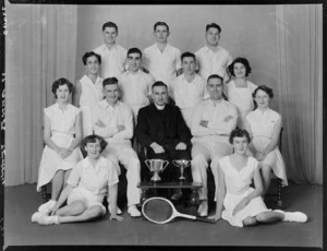 St Anne's tennis club, [Wellington?] with trophies