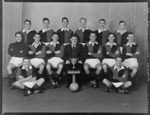 Miramar Rangers Association Football Club, 1954 senior team with trophy