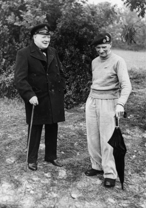Prime minister Winston Churchill and Field Marshal Bernard Montgomery