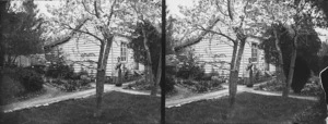 Lydia Williams in the garden of her cottage at Carlyle Street, Napier