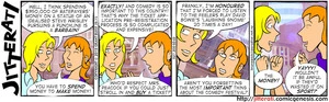 "Well I think spending $350,000 of ratepayers' money on a statue of Steve Wrigley pursuing a punchline is a BARGAIN!" "You have to spend money to make money!" "Exactly! And comedy is so important to this country!..." 28 April 2010