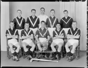 Wellington College Old Boys Hockey Club, team with trophy