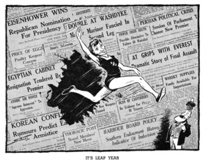 Scales, Sydney Ernest, 1916-2003 :It's Leap Year. Otago Daily Times, 26 July 1952.