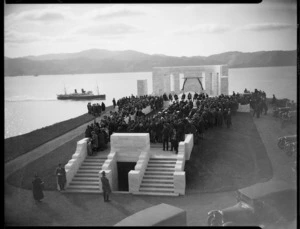 Unveiling of the Massey memorial, Point Halswell, Wellington