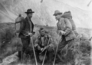 Collett, Michael :Photograph of R S Low, Reverend Newton, and Doctor Teichelmann