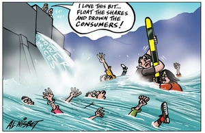 Nisbet, Alastair, 1958- :'I love this bit...float the shares and drown the CONSUMERS!' 4 March 2013