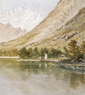 Hodgkins, William Mathew, 1833-1898 :[Kinloch, Lake Wakatipu. ca 1880]