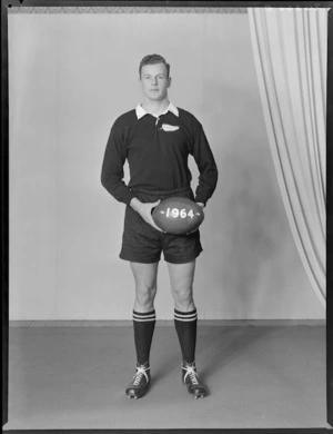 Michael Williment, member of the All Blacks, New Zealand representative rugby union team, in 1964
