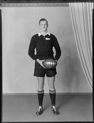 Michael Williment, member of the All Blacks, New Zealand representative rugby union team, in 1964