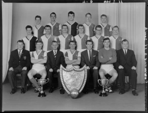 Diamond Association Football Club, soccer team of 1963, with trophies