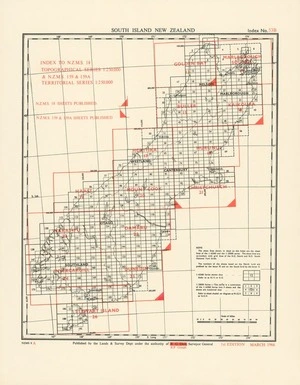 Index to N.Z.M.S. 18 topographical series 1:250,000 & N.Z.M.S. 159 & 159A territorial series 1:250,000. South Island New Zealand [electronic resource].