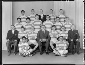 Marist Brothers Old Boys' Rugby Football Club 1964 team, Wellington, runners up, 3rd division