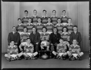 Eastbourne Rugby Football Club, Lower Hutt, Wellington, 4th grade 2nd division with trophies