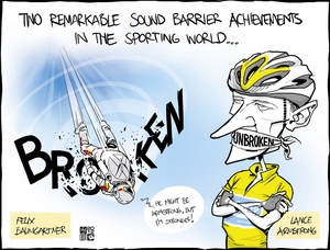 Smith, Hayden James, 1976- :Two remarkable sound barrier achievements in the sporting world... 16 October 2012