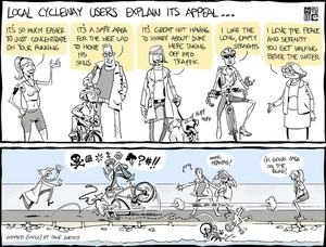 Smith, Hayden James, 1976- :Local cycleway users explain its appeal... 4 October 2012