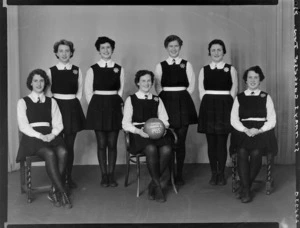 St Mary's College Old Girls, Wellington, 1955 team, junior basket ball