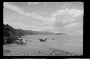 Beach scene, looking out to sea, Stewart Island (Rakiura)