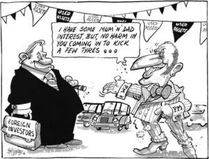 Foreign investors "I have some Mum'n'Dad interest, but, no harm in you coming in to kick a few tyres..." Used assests. P.M. 4 June 2010