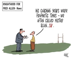 Knighthood for Fred Allen - News. "His coaching years were prophetic times - We often called Mister Allen, SIR" 8 June 2010