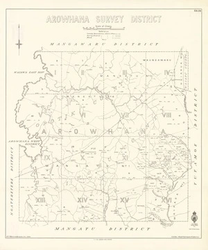 Arowhana Survey District [electronic resource] / K.V. Kennedy, delt., 1930