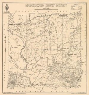 Maraekakaho Survey District [electronic resource] / revised, K.V. Kennedy; September 1938.