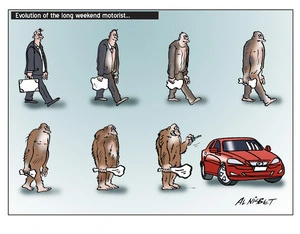 Evolution of the long weekend motorist... 5 June 2010