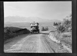 Service car on a road, Hamner Springs, Hurunui district, Canterbury regionH