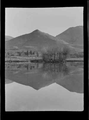 Landscape view of hill and lake, unknown location, Otago Region