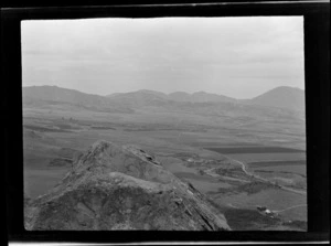 Elevated view of farmland, location unidentified
