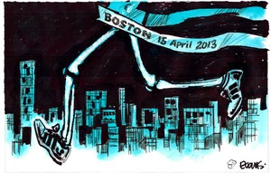 Evans, Malcolm Paul, 1945- :[Boston Marathon]. 16 April 2013