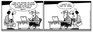 Fletcher, David 1952- :"I see you posted on your website that the increase in cyber attacks is nothing to worry about" 19 April 2013