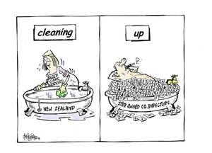 Hubbard, James, 1949- :cleaning. up. 16 April 2013