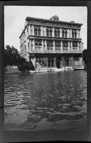 Three storey palazzo viewed from canal, Venice, Italy