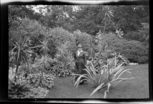 Lydia Williams, standing in garden area, unknown location, England