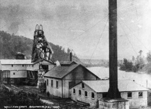 New Zealand Mines Department: View of Wallsend Shaft, Brunner