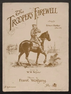 The trooper's farewell / words by W.W. Boyes ; music by Frank Wolfgang.