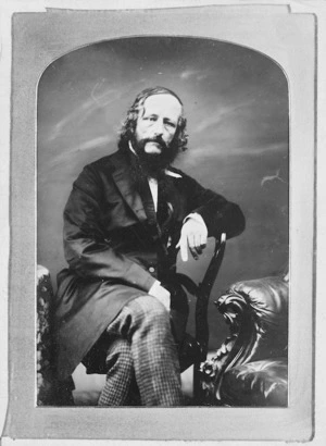 Crombie, John Nicol, 1827-1878 :Studio portrait of William Colenso