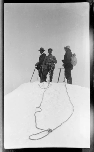 Mountaineers at Mount Cook summit