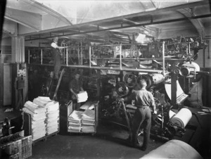 Newspaper press printing Christchurch's Weekly Press