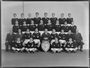 Wellington representative rugby union team of 1956, with Ranfurly Shield