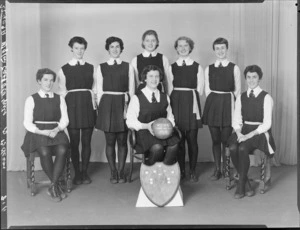 Wellington East Old Girls' Basketball Club senior A grade team of 1956