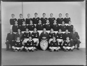 Wellington representative rugby union team of 1956, with Ranfurly Shield