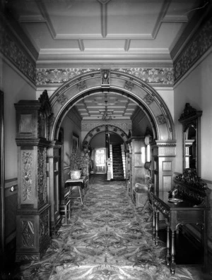Entrance hallway in the Coverdale house, Christchurch