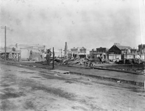 Scene after the December 1886 fire in Napier