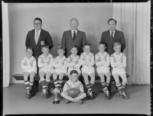 Miramar Rugby League Football Club, Wellington, midgets grade, with trophy