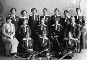 New Zealand Ladies' Hockey team that played England - Photographer unidentified