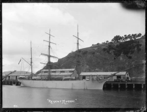 The sailing ship Regent Murray berthed at Port Chalmers.